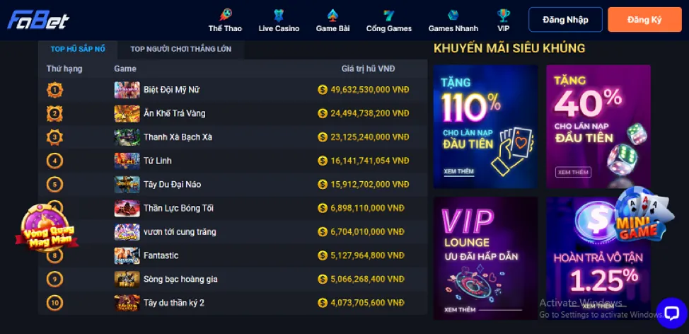 Lợi ích độc quyền của chương trình VIP tại TT3979 Win